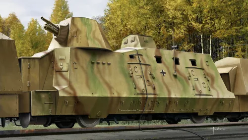 HobbyBoss 82923 German Geschützwagen vasúti makett (1/72)