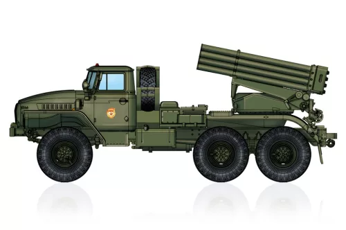 HobbyBoss 82931 Russian BM-21 Grad Multiple Rocket Launcher harcjármű makett (1/72)