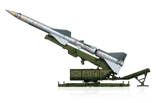 HobbyBoss 82933 Soviet Sam-2 Missile with Launcher Cabin makett (1/72)