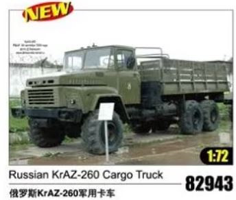 HobbyBoss 82943 Russian KraZ 260 Cargo Truck 1/72 harcjármű makett