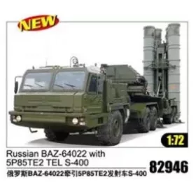   HobbyBoss 82946 Russian BAZ-64022 with 5P85TE2 TEL S-400 1/72 harcjármű makett (1/72)
