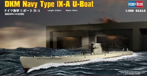 HobbyBoss 83506 German Type IX-A U-Boat tengeralattjáró makett (1/350)