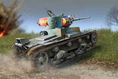 HobbyBoss 83810 Soviet T-26 Light Infantry Tank Mod.1936 harcjármű makett (1/35)
