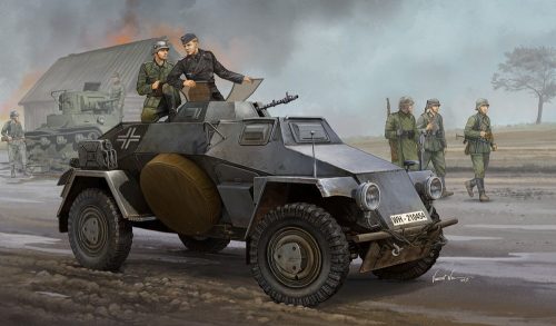 HobbyBoss 83812 German Sd.Kfz.221 Leichter Panzerspahwag harcjármű makett (1/35)