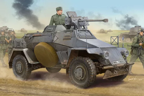 HobbyBoss 83813 German Sd.Kfz.221 Leichter Panzerspahwagen harcjármű makett (1/35)