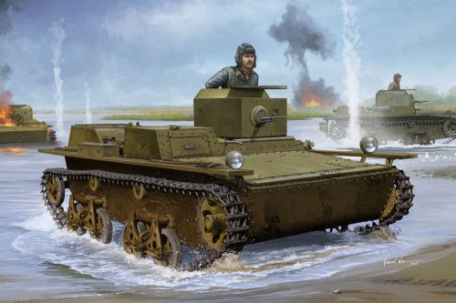 HobbyBoss 83865 Soviet T-38 Amphibious Light Tank harcjármű makett (1/35)