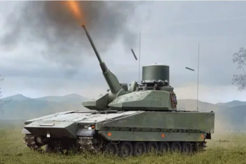 HobbyBoss 84508 Swedish LvKv 90C Anti-Air Vehicle harcjármű makett (1/35)