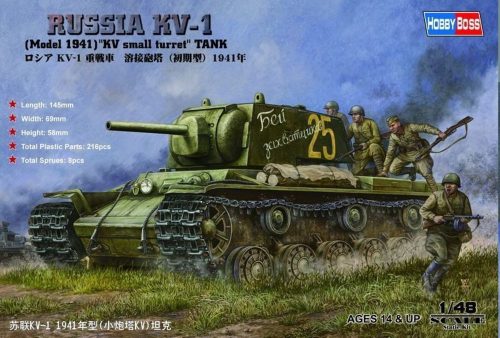 HobbyBoss 84810 Russian KV-1 1941 Small Turret tank harcjármű makett (1/48)