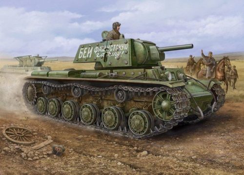 HobbyBoss 84811 Russian KV -1'S Ehkranami tank harcjármű makett (1/48)