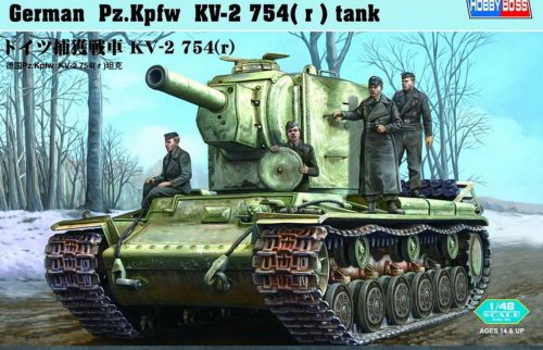 HobbyBoss 84819 German Pz.Kpfw KV-2 754(r) tank harcjármű makett (1/48)