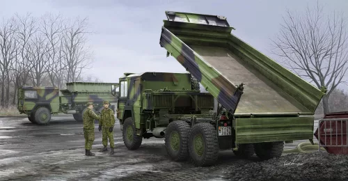 HobbyBoss 85520 German LKW 7t dump truck harcjármű makett (1/35)