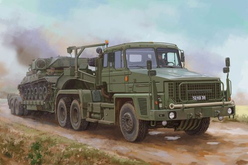 HobbyBoss 85527 Scammell Commander with 62 tonne Crane Fruehauf semi-trailer harcjármű makett (1/35)