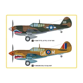   HobbyBoss 85801 Curtiss P-40E Kitty Hawk Fighter repülőgép makett (1/48)