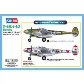  HobbyBoss 85805 Lockheed P-38L-5-LO Lightning repülőgép makett (1/48)