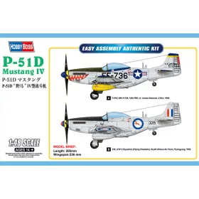   HobbyBoss 85806 North American P-51D Mustang IV Fighter repülőgép makett (1/48)