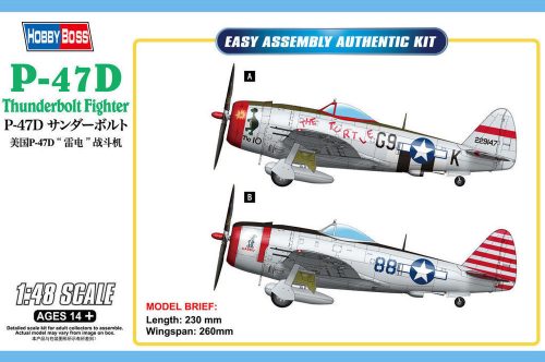 HobbyBoss 85811 P-47D Thunderbolt Fighter repülőgép makett (1/48)