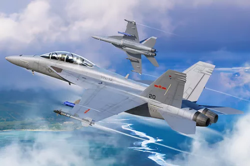 HobbyBoss 85819 F/A-18F Super Hornet VFC-12 1/48 repülőgép makett (1/48)