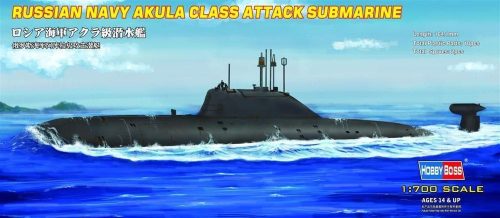 HobbyBoss 87005 RUSSIA NAVY AKULA CLASS ATTACK SUB. tengeralattjáró makett (1/700)