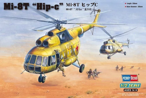 HobbyBoss 87221 Mil Mi-8T Hip-c helikopter makett (1/72)