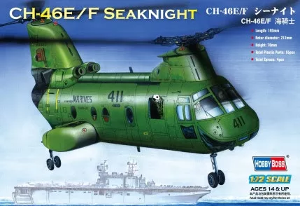 HobbyBoss 87223  Boeing Vertol CH-46F ''sea knight'' helikopter makett (1/72)