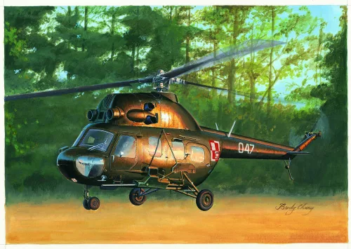 HobbyBoss 87242 Mil Mi-2US Hoplite gunship variant helikopter makett (1/72)