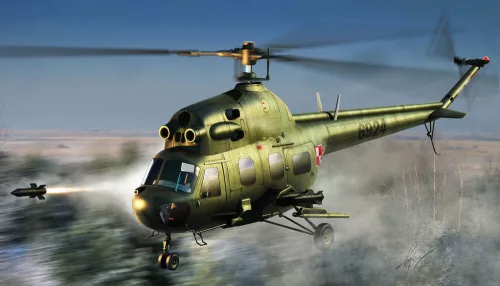 HobbyBoss 87244 Mil Mi-2URP Hoplite antitank variant helikopter makett (1/72)
