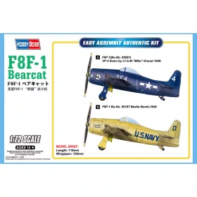   HobbyBoss 87267 Grumman F8F-1 Bearcat repülőgép makett (1/72)