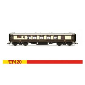   Hornby 4003A Személykocsi, négytengelyes Pullman, 1. osztály/konyha, Plato (E3) (TT) - belső világítással
