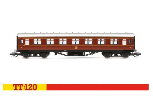 Hornby 4008A Személykocsi, négytengelyes LMS 57 Corridor, 3. osztály, 1573 (E3) (TT)