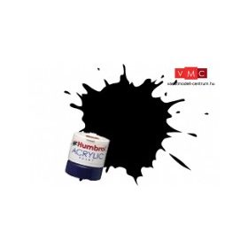   Humbrol (HA85) Coal Black - Selyemfényű szénfekete - akril makett festék