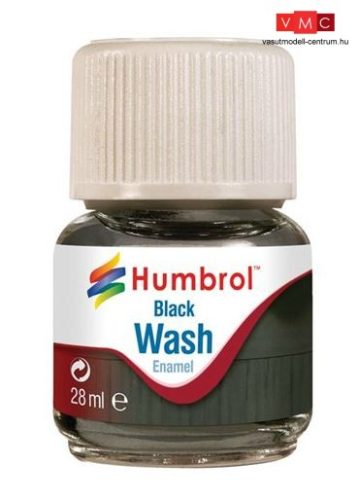 Humbrol AV0201 Enamel Wash 28 ml - Black - Fekete Enamel bemosó folyadék