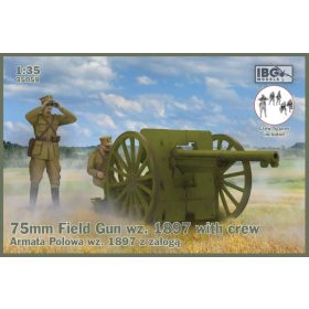   IBG Models 35059 75mm Field gun wz.1897 w/PolishArt.figur (1/35) löveg makett