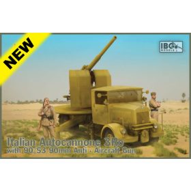   IBG Models 35063 Italian Autocannone 3Ro with 90/53 AAGun (1/35) harcjármű makett