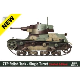   IBG Models 35074L 7TP Polish Tank Single Turret with crew (1/35) harckocsi makett