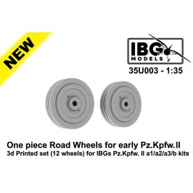   IBG Models 35U003 One Piece Road Wheels for early Pz. IIs (1/35) feljavító makett készlet