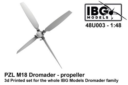 IBG Models 48U003 PZL M18 Dromader - Propeller - 3d Printed Set (1/48) feljavító makett készlet