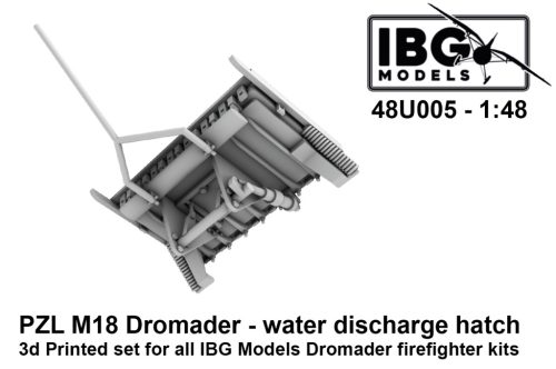 IBG Models 48U005 PZL M18 Dromader - Water Discharge Hatch - 3d Printed Set (1/48) feljavító makett készlet