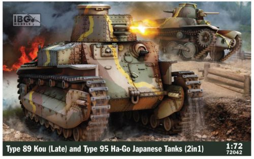 IBG Models 72042 Type 89 Kou (Late) + Type 95 Ha-Go Japanese tanks (2 in 1) (1/72) harckocsi makett