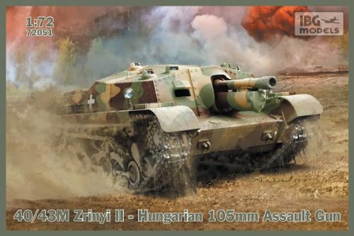 IBG Models 72051 Hungarian 40/43M Zrinyi II 105mm Assault gun 1/72 harcjármű makett