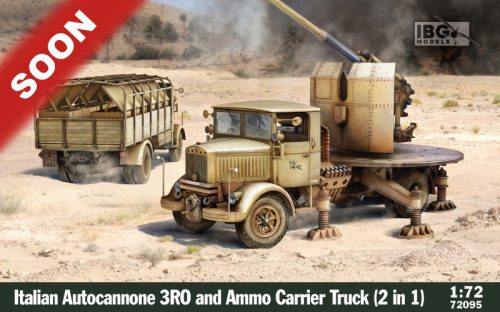 IBG Models 72095 Italian Autocannone 3RO and Ammo Carrier Truck (2 in 1) (1/72) harcjármű makett