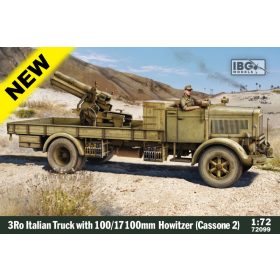   IBG Models 72099 3Ro Italian Truck with 100/17 Howitzer (Cassone 2) (1/72) harcjármű makett
