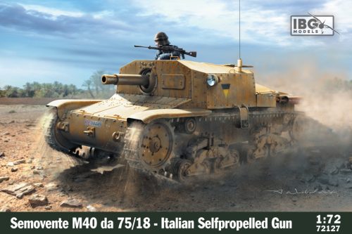 IBG Models 72127 Semovente M40 da 75/18 - Italian 75mm Selfpropelled Gun (1/72) harcjármű makett