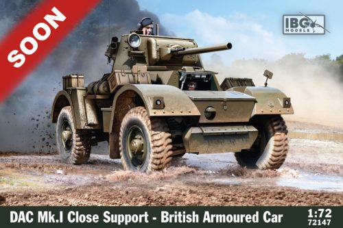 IBG Models 72147 British Daimler Armoured Car Mk.I Close Support (1/72) harcjármű makett