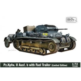   IBG Models 72166 German Pz.Kpfw. II Ausf. B with Fuel Trailer (Limited Edition) (1/72) harcjármű makett