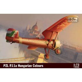   IBG Models 72526 PZL P.11a Hungarian Colours (1/72) repülőgép makett