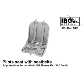   IBG Models 72U004 Pilots Seat with Seatbelts for Fw-190D (1/72) feljavító makett készlet