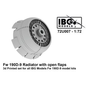   IBG Models 72U007 Fw 190D-9 Radiator with open flaps 3D Printed Set (1/72) feljavító makett készlet