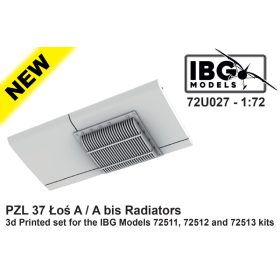   IBG Models 72U027 Radiators for PZL Łos A/A bis (1/72) feljavító makett készlet