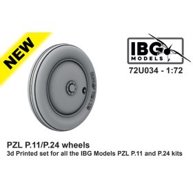   IBG Models 72U034 PZL P.11/P.24 Wheels (1/72) feljavító makett készlet