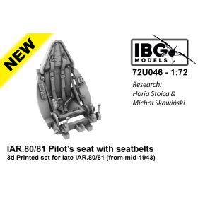   IBG Models 72U046 Pilot's Seat with seatbelt I.A.R 80/81 (1/72) feljavító makett készlet
